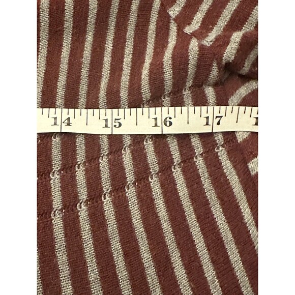Soft Surroundings Sweater Womens M Cardigan Gray Burgundy Cashmere Angora C4 - Picture 5 of 6